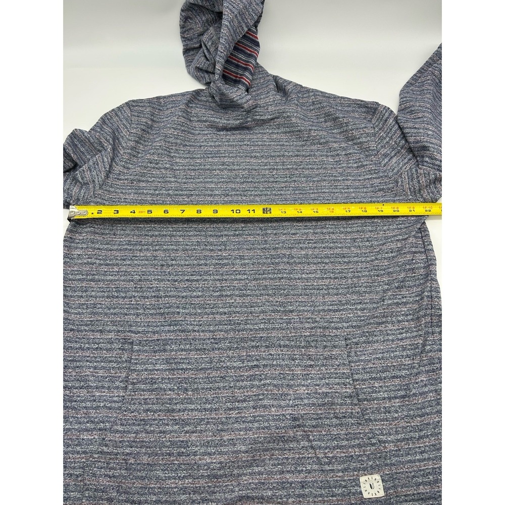 Linksoul Men's Large Reverse Stripe Hoodie Pullover Sweatshirt Gray Red Golf - Picture 7 of 9